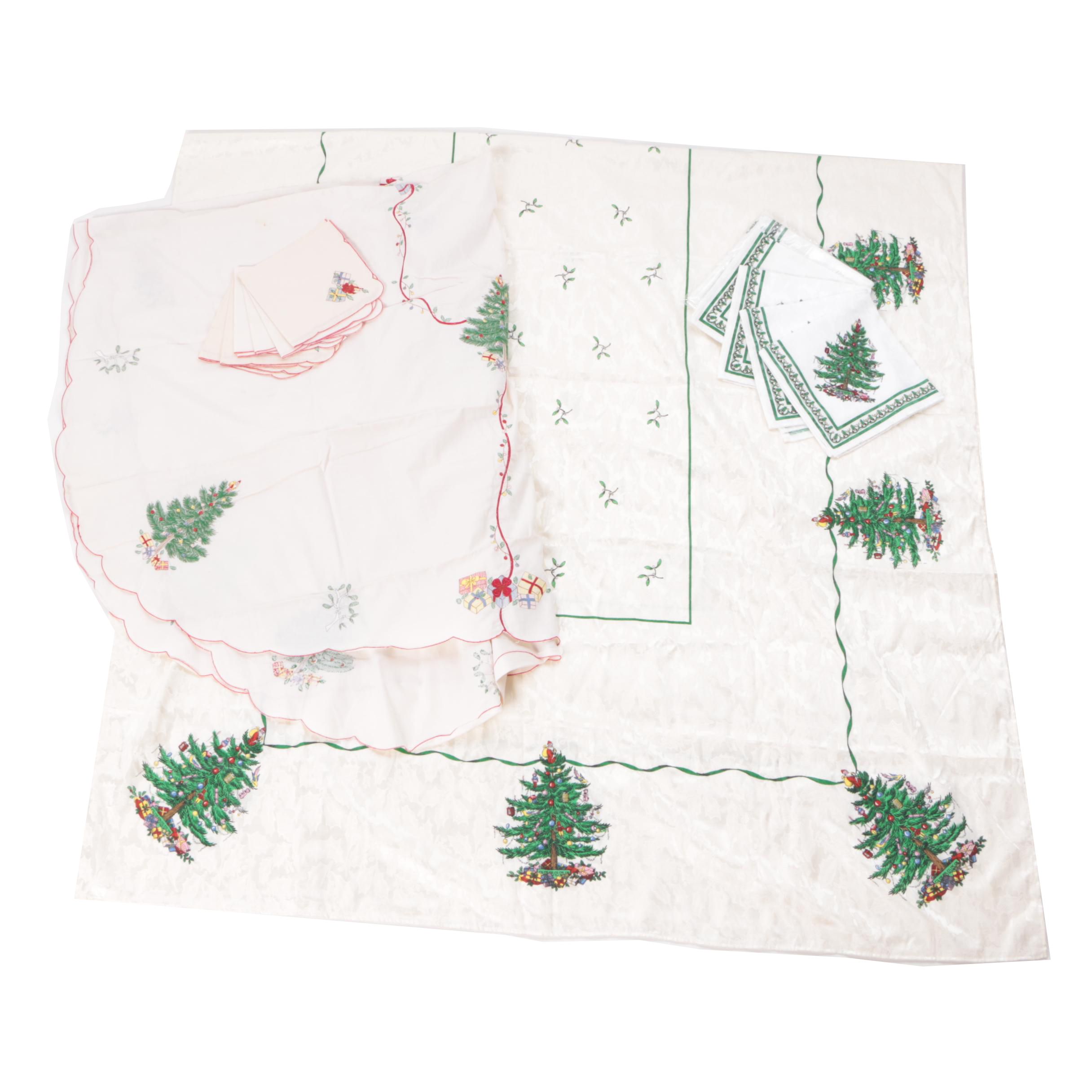Christmas Themed Table Linens