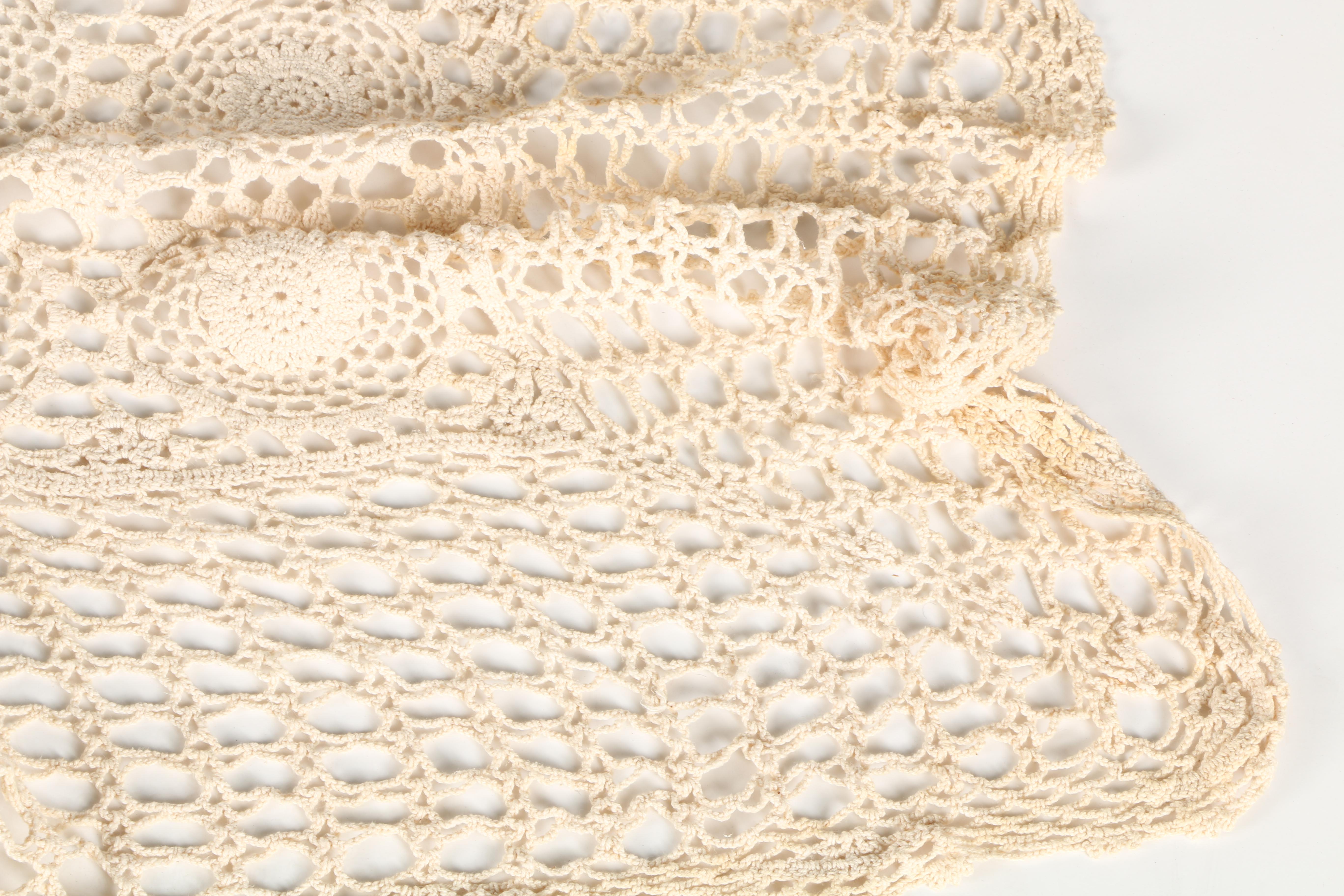 Crocheted Tablecloth and Doily