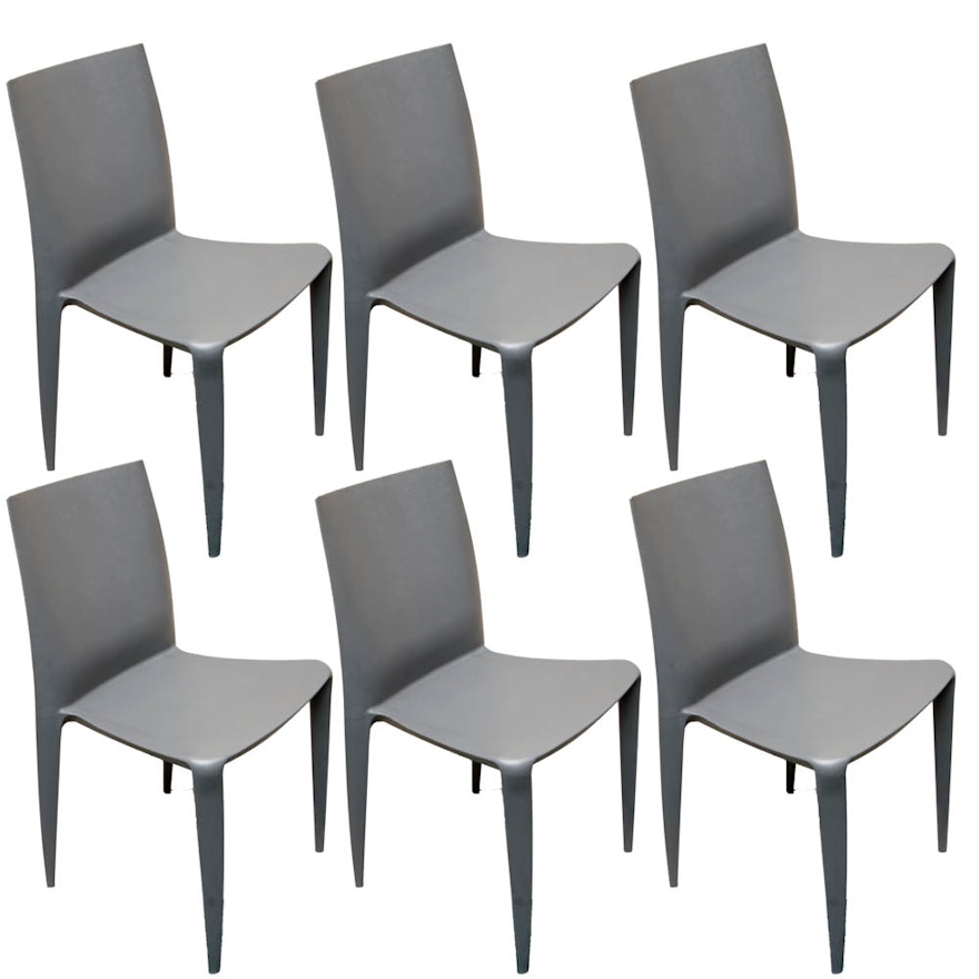Six Bellini Style Plastic Chairs