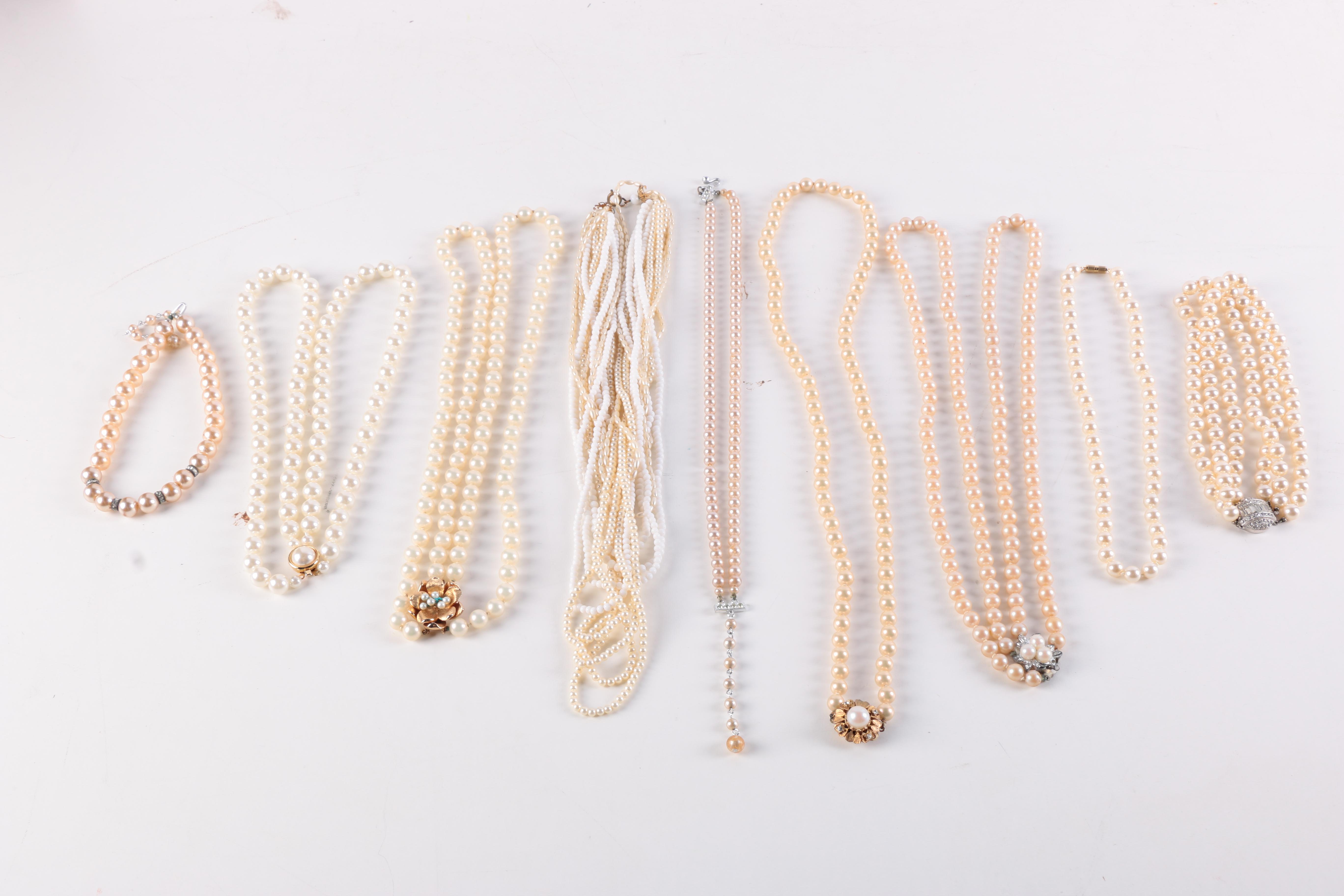 Vintage Faux Pearl Jewelry