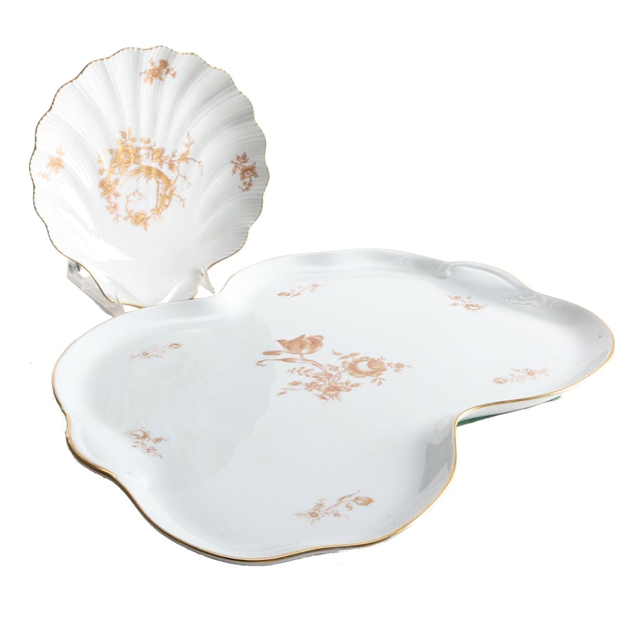 Royal Limoges Porcelain Tray and Bowl