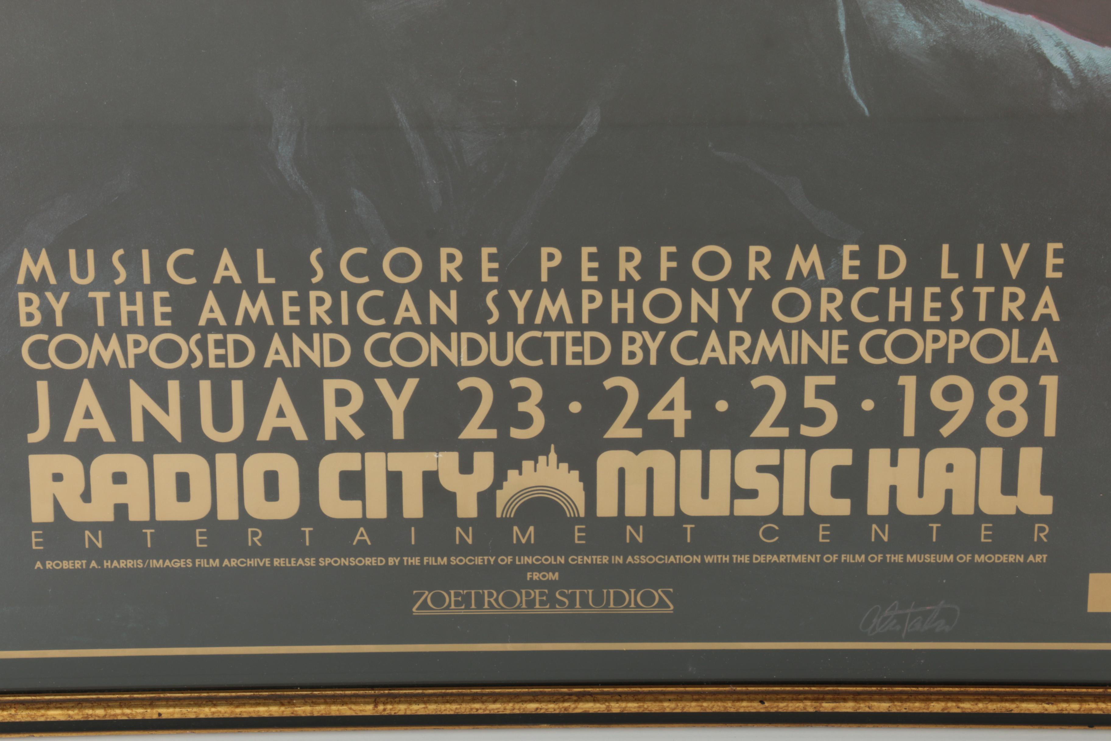 Offset Lithograph Poster for Radio City Music Hall's Performance of Abel Gance's "Napoleon"