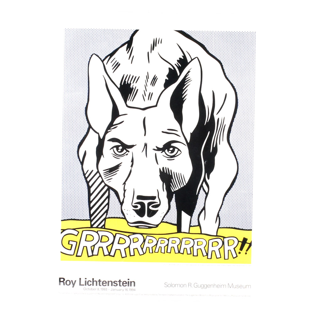 Roy Lichtenstein Exhibition Poster Featuring "Grrrrrrrrrrr!!"