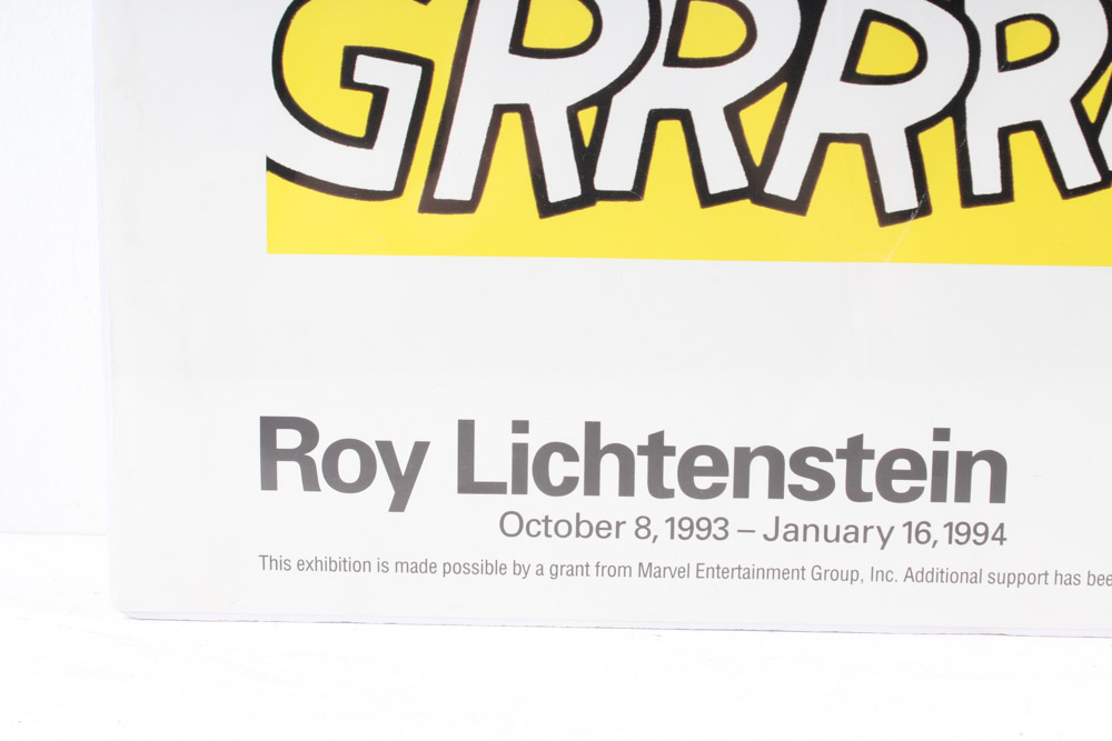 Roy Lichtenstein Exhibition Poster Featuring "Grrrrrrrrrrr!!"