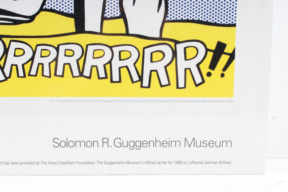 Roy Lichtenstein Exhibition Poster Featuring "Grrrrrrrrrrr!!"