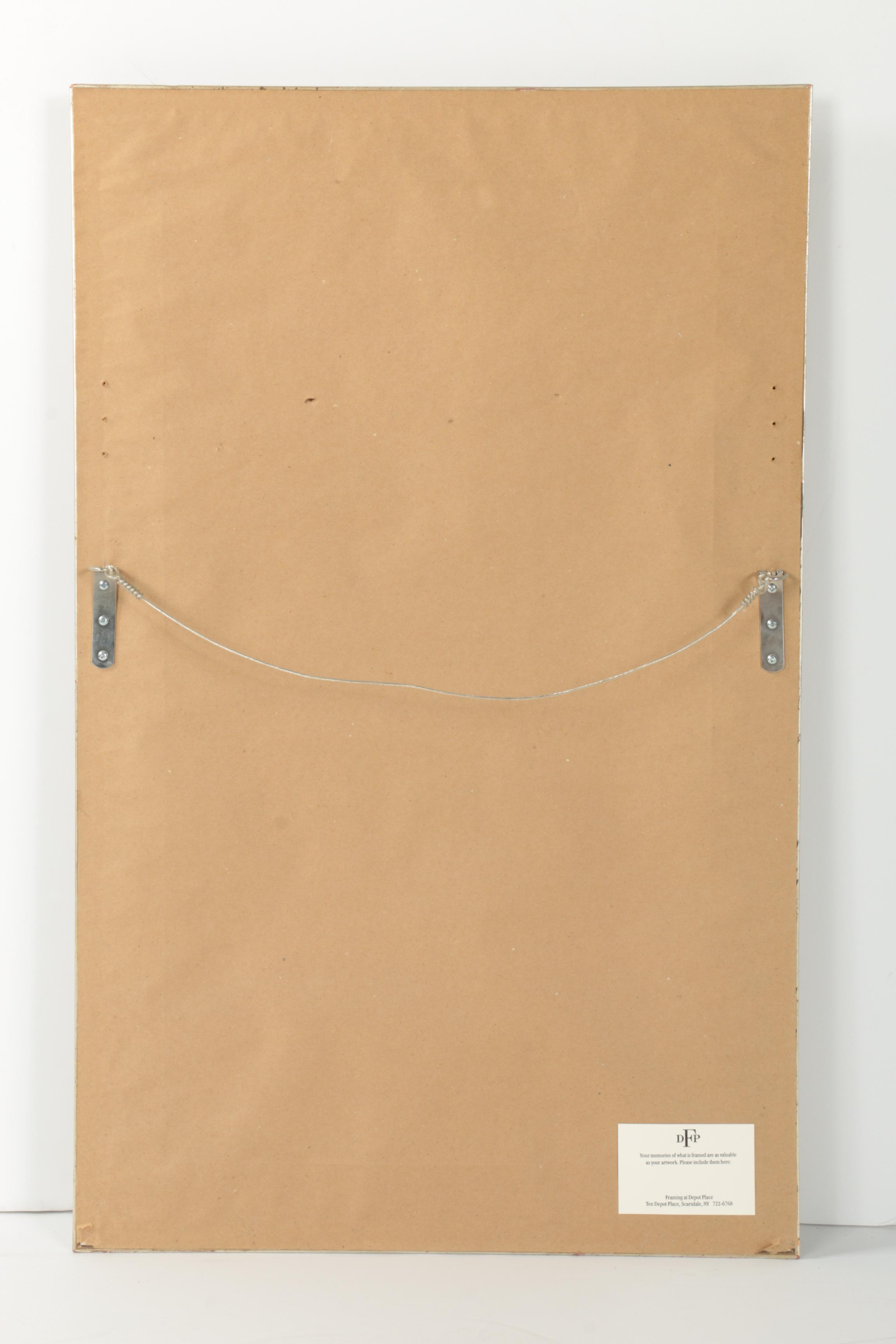 Rectangular Mirror in a Decorative Wood Frame