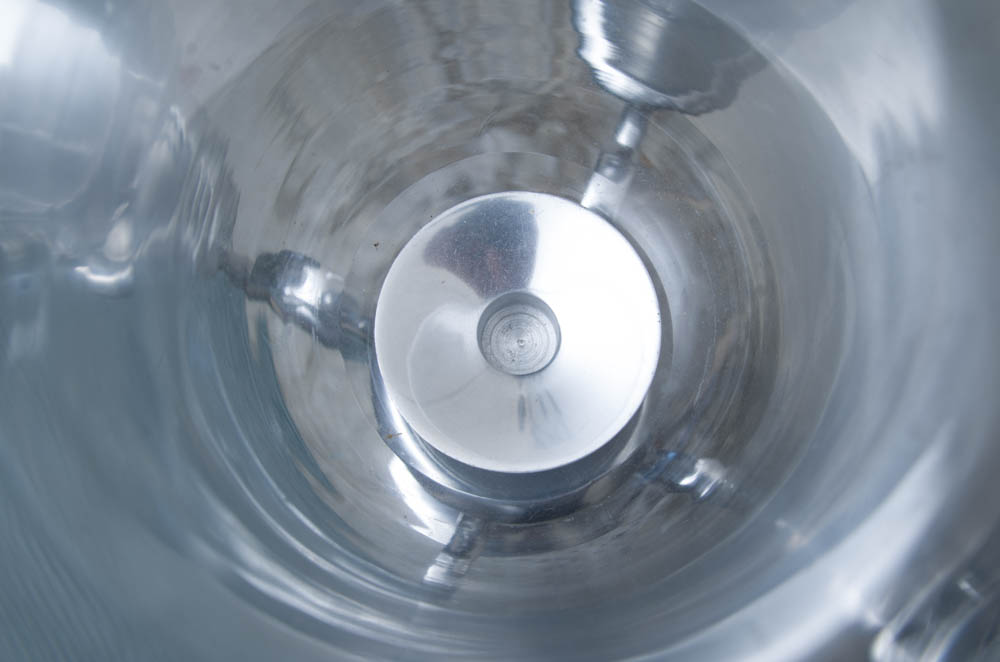Silver Tone Candelabra with Glass Hurricanes