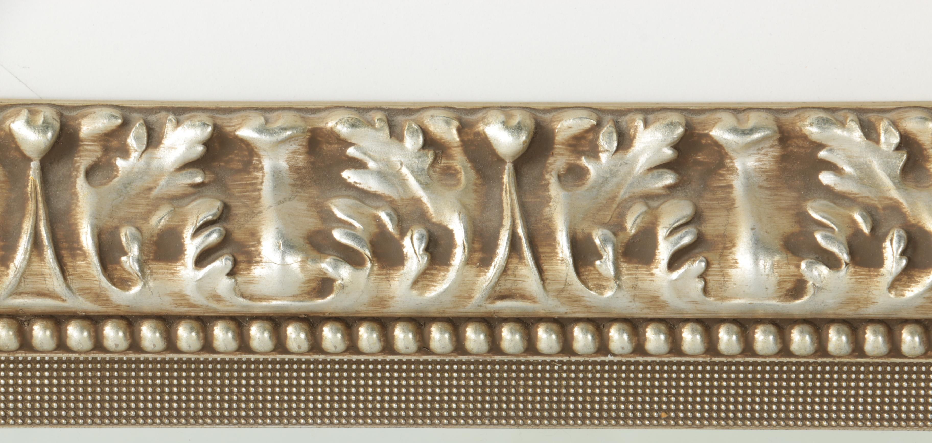 Rectangular Mirror in a Decorative Wood Frame