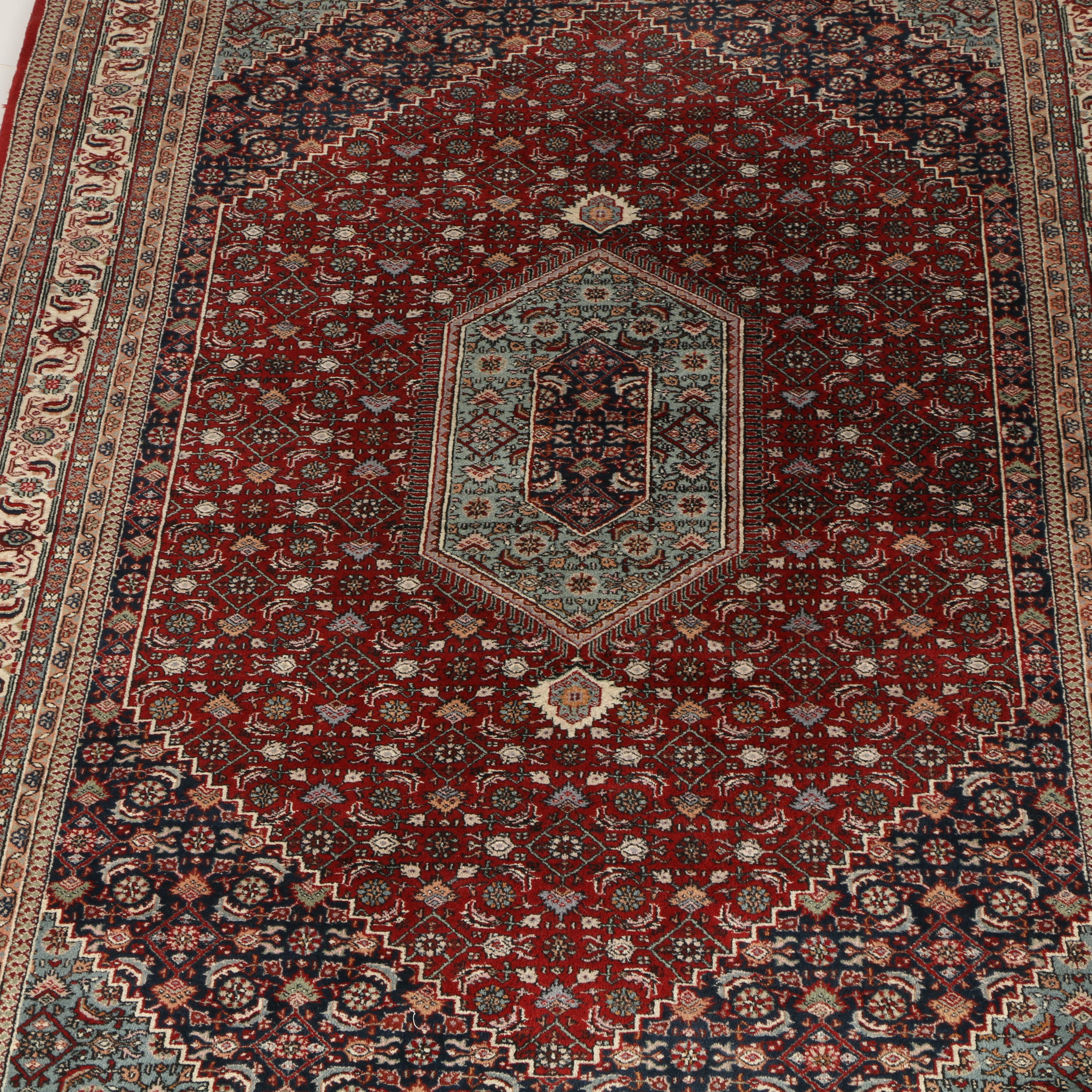 Hand-Knotted Persian Bijar Area Rug