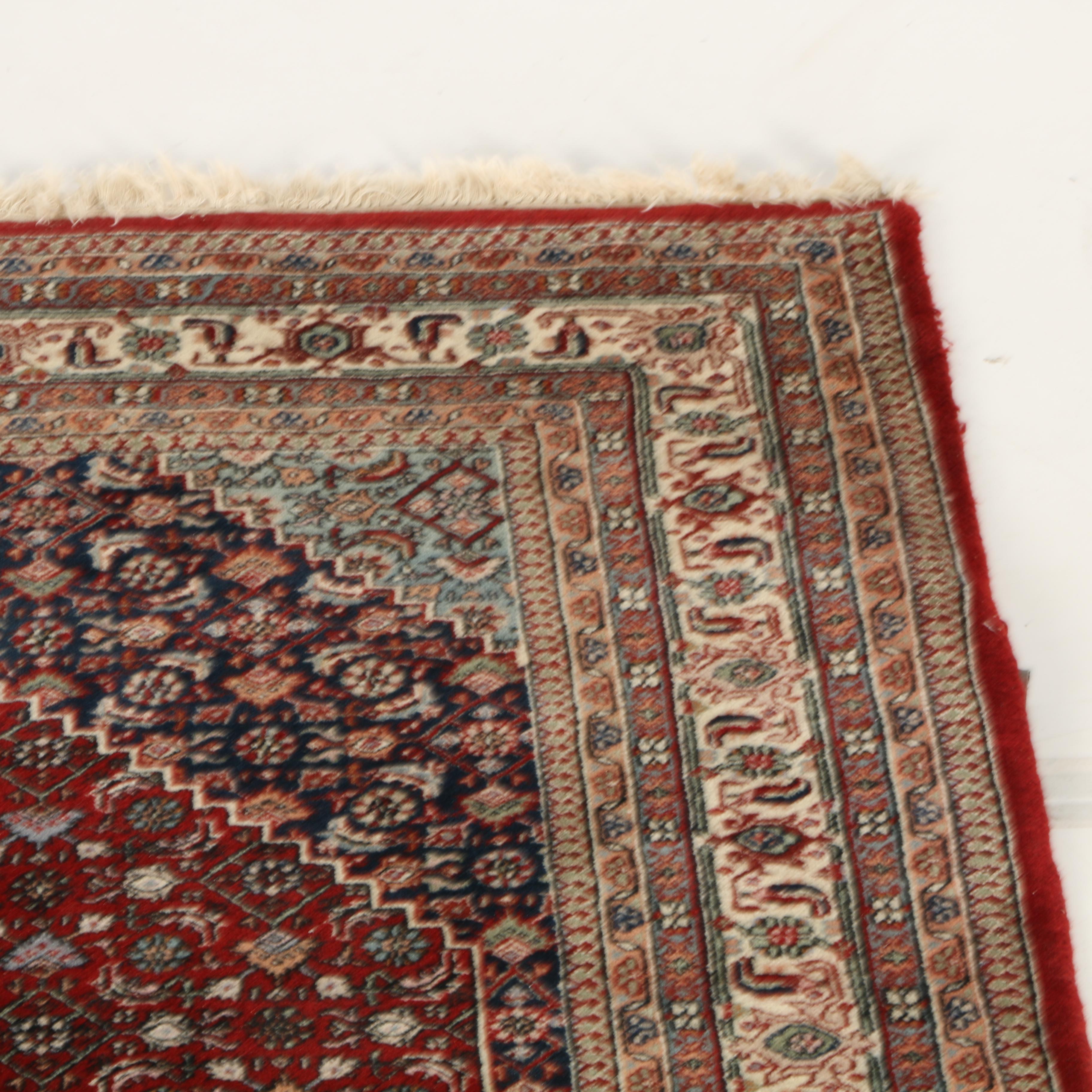 Hand-Knotted Persian Bijar Area Rug