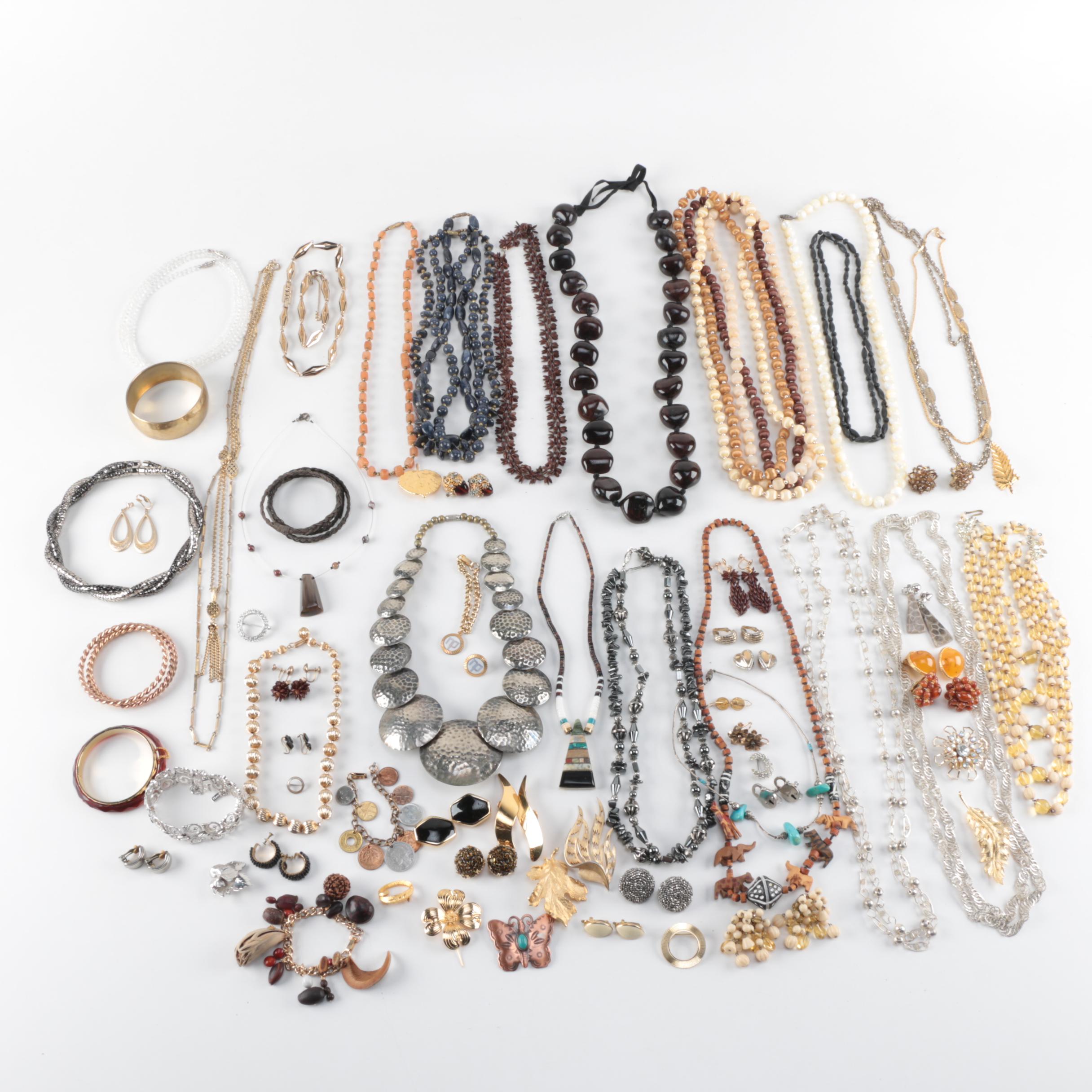 Costume Jewelry Assortment Including Vintage Pieces