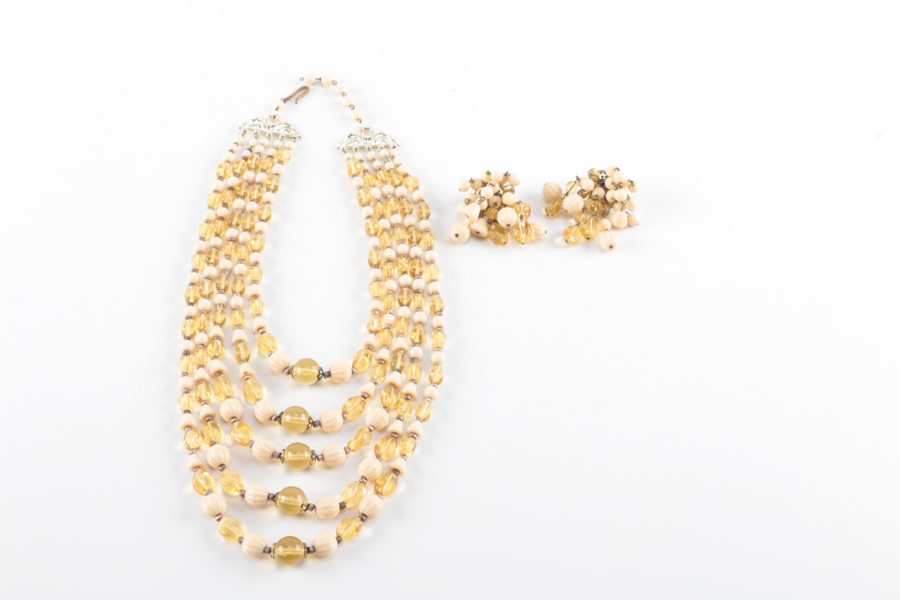 Costume Jewelry Assortment Including Vintage Pieces