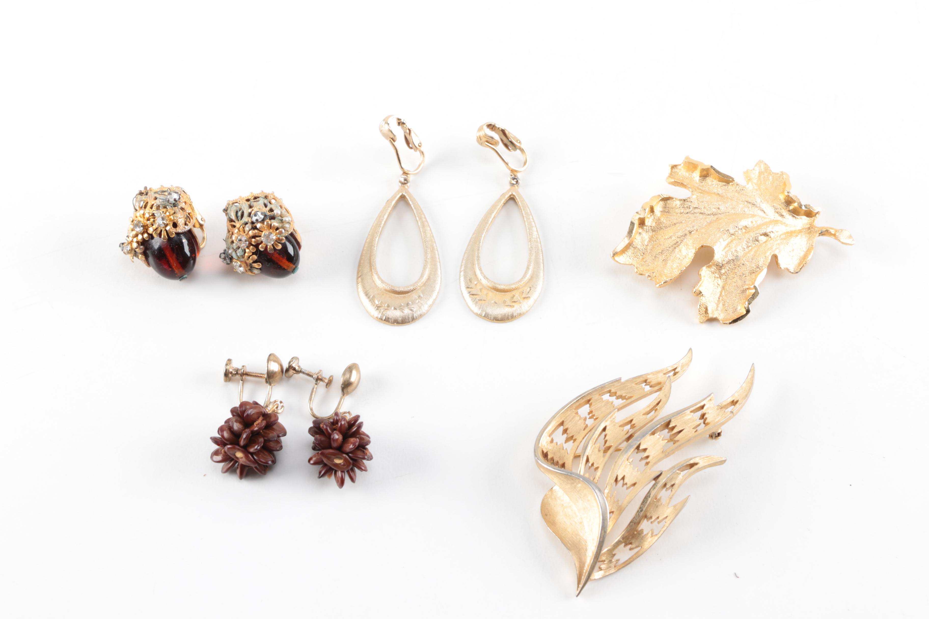 Costume Jewelry Assortment Including Vintage Pieces