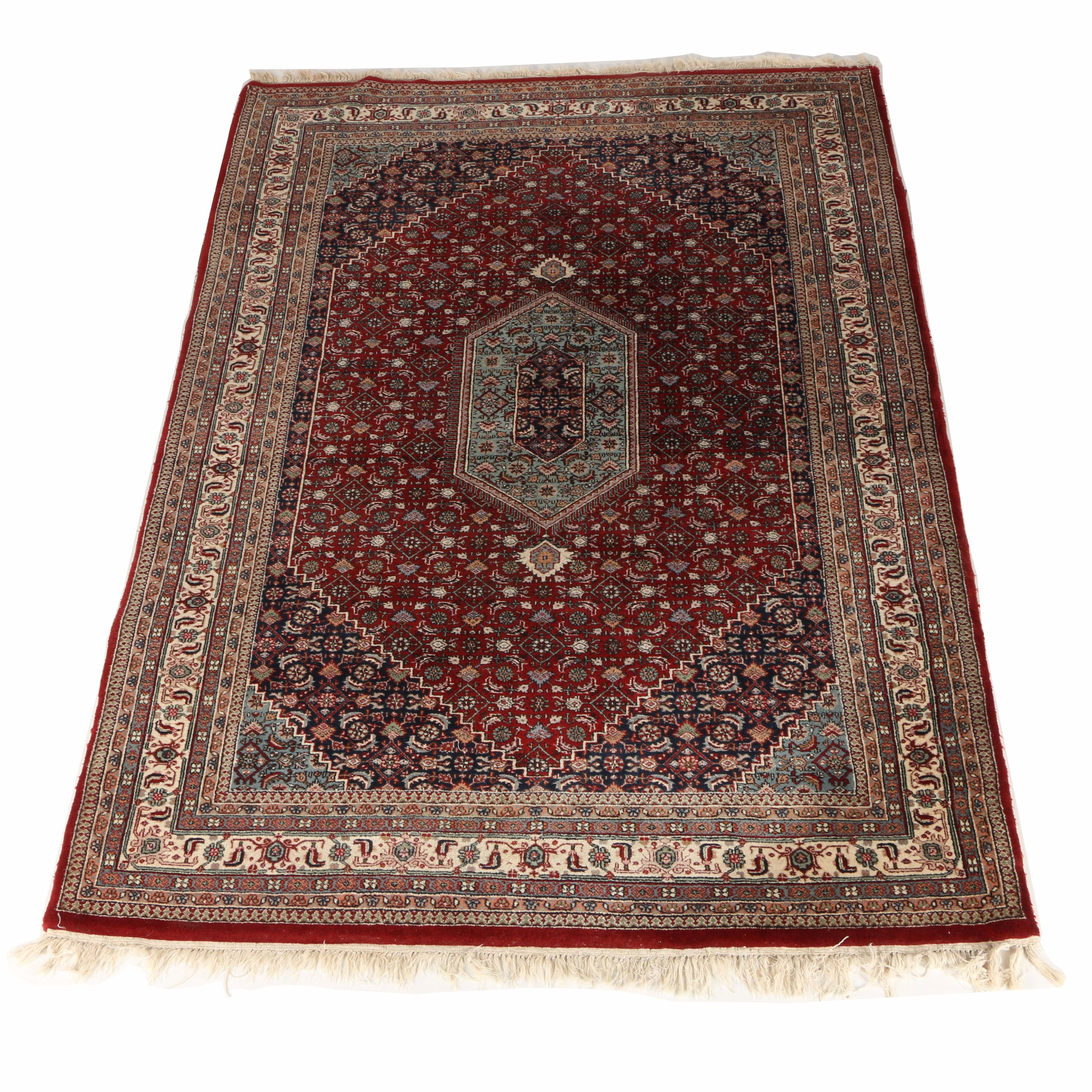 Hand-Knotted Persian Bijar Area Rug