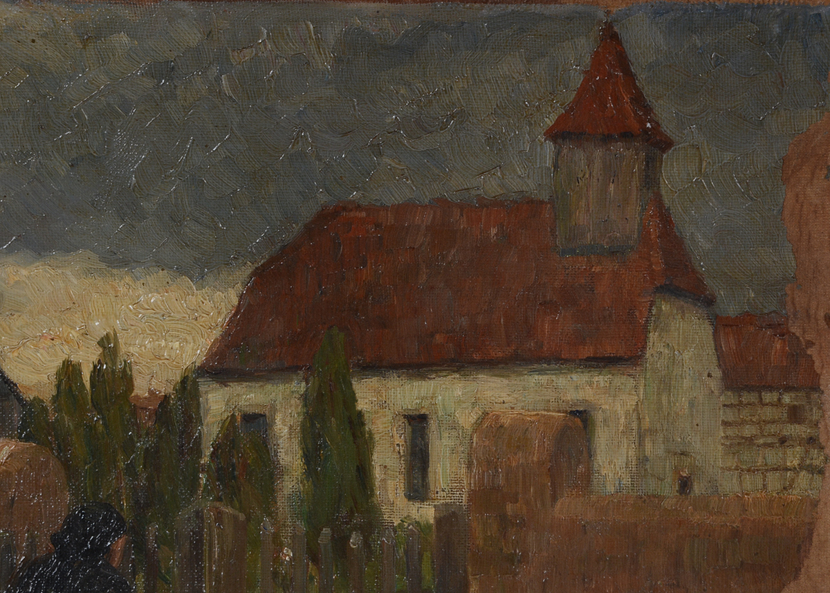 Willy Berthold Original 1909 Post-Impressionist Oil on Board