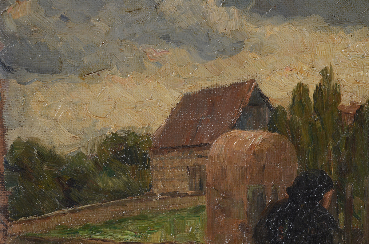 Willy Berthold Original 1909 Post-Impressionist Oil on Board