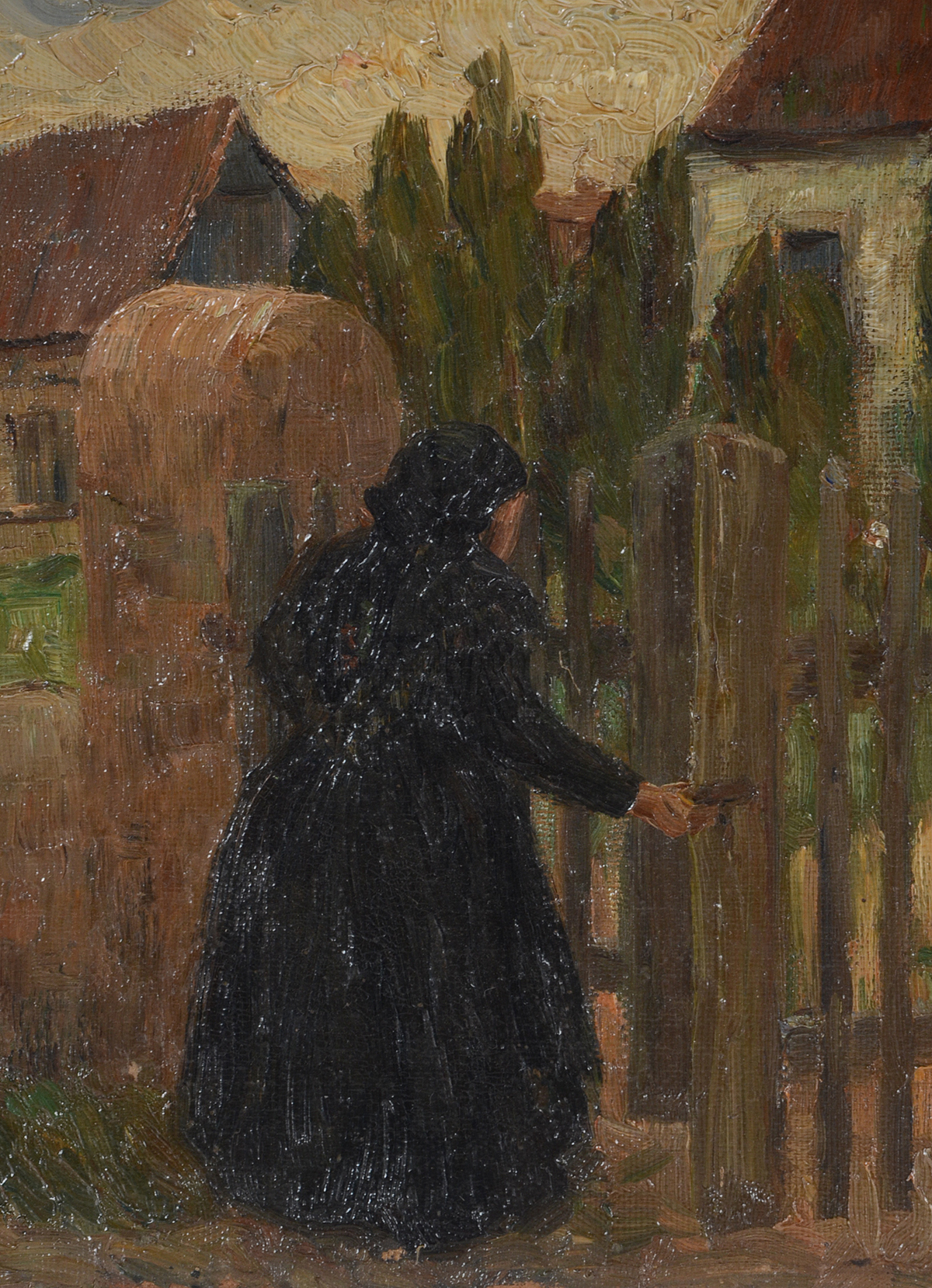 Willy Berthold Original 1909 Post-Impressionist Oil on Board