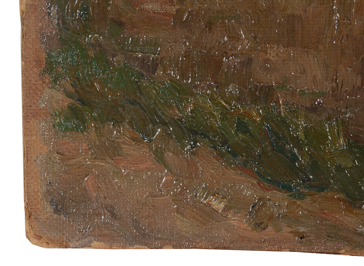 Willy Berthold Original 1909 Post-Impressionist Oil on Board