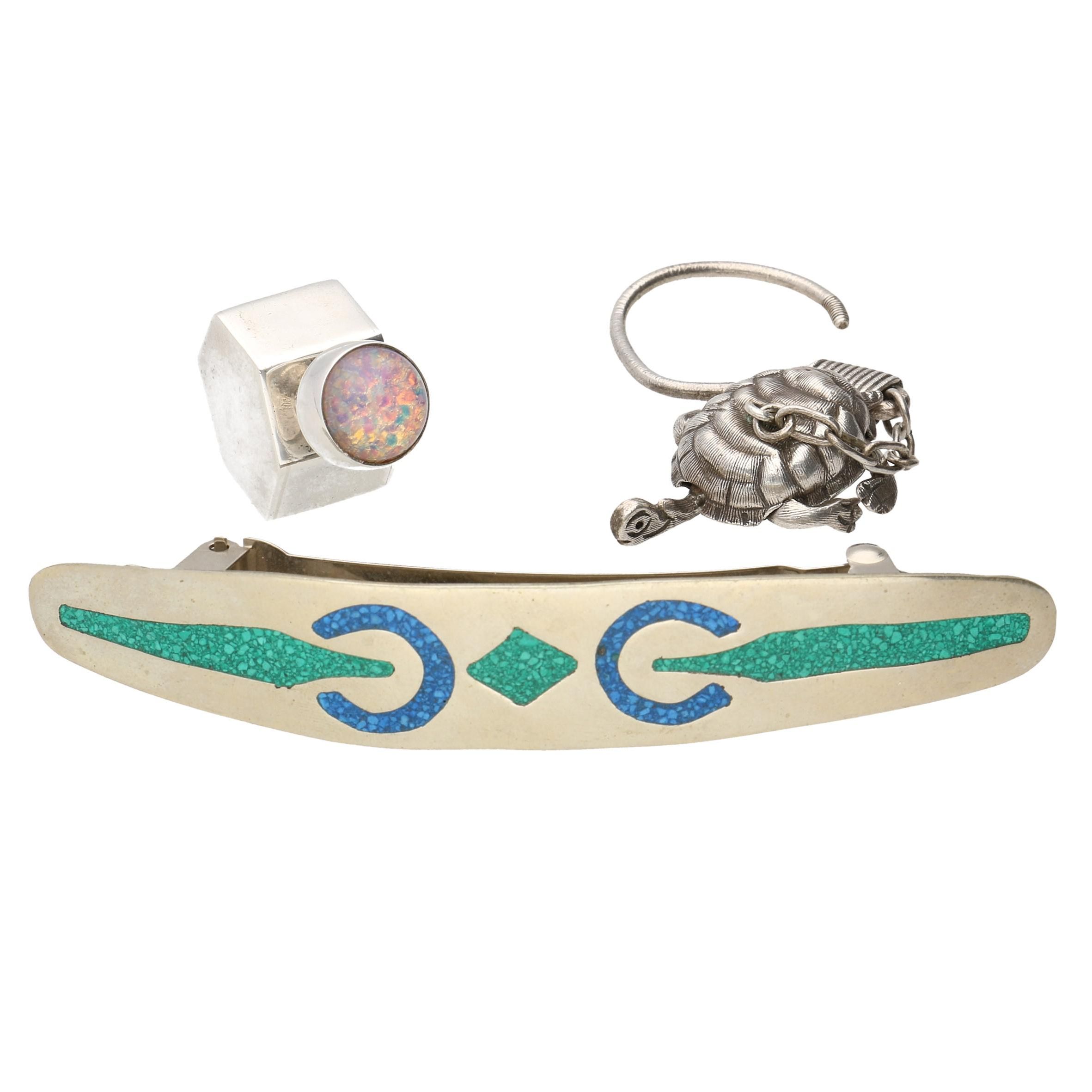 Sterling Accessories Including a Perfume Bottle