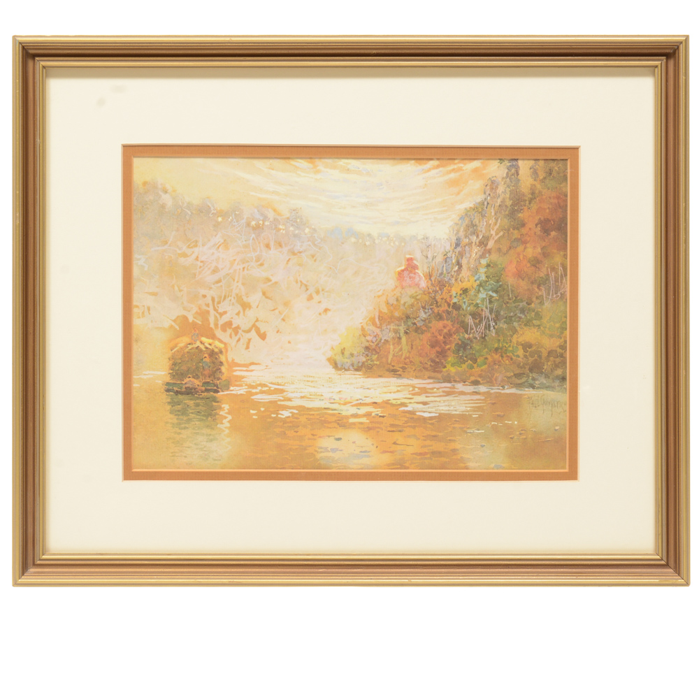 Paul Sawyier Limited Edition Offset Lithograph "Sunrise"