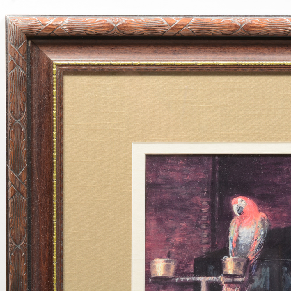 Francis Sydney Muschamp Offset Lithograph "The Music Lesson"