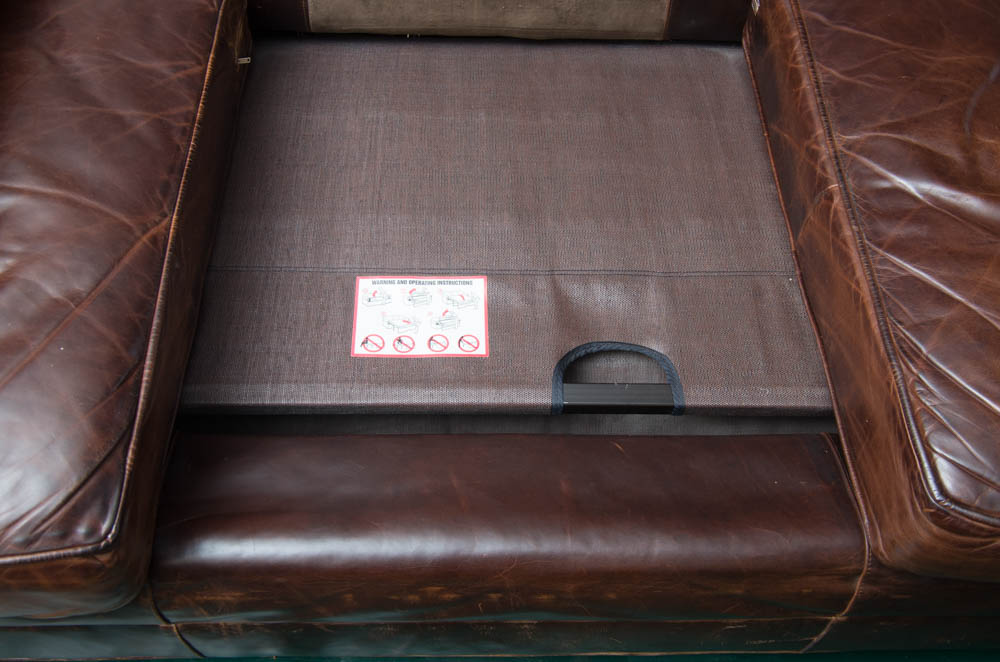 Brown Leather Sleeper Sofa