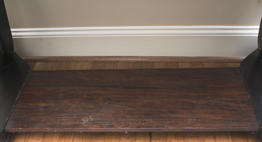 Heavy Carved Wooden Dining Table with Glass Top