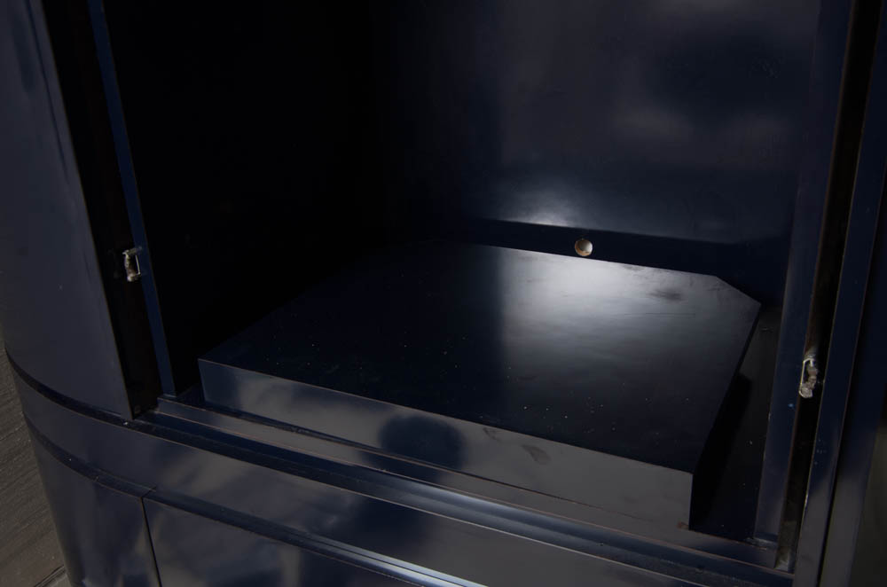 Modern Style Navy Blue Entertainment Armoire