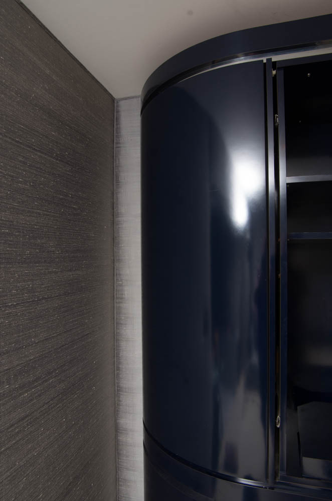 Modern Style Navy Blue Entertainment Armoire