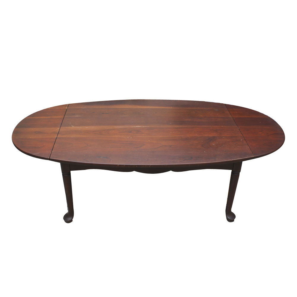 Queen Anne Style Cherry Drop-End Coffee Table