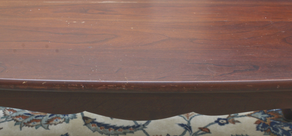 Queen Anne Style Cherry Drop-End Coffee Table