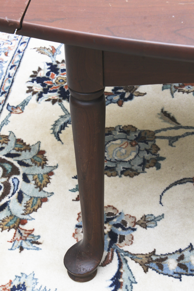 Queen Anne Style Cherry Drop-End Coffee Table