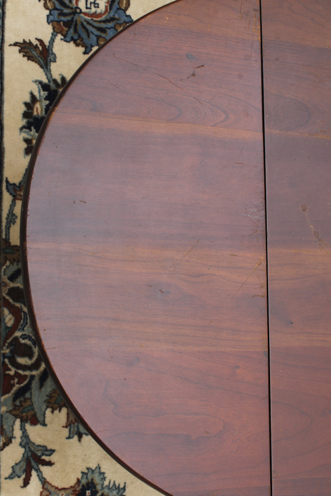 Queen Anne Style Cherry Drop-End Coffee Table