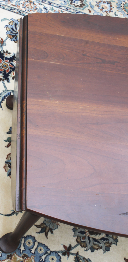 Queen Anne Style Cherry Drop-End Coffee Table