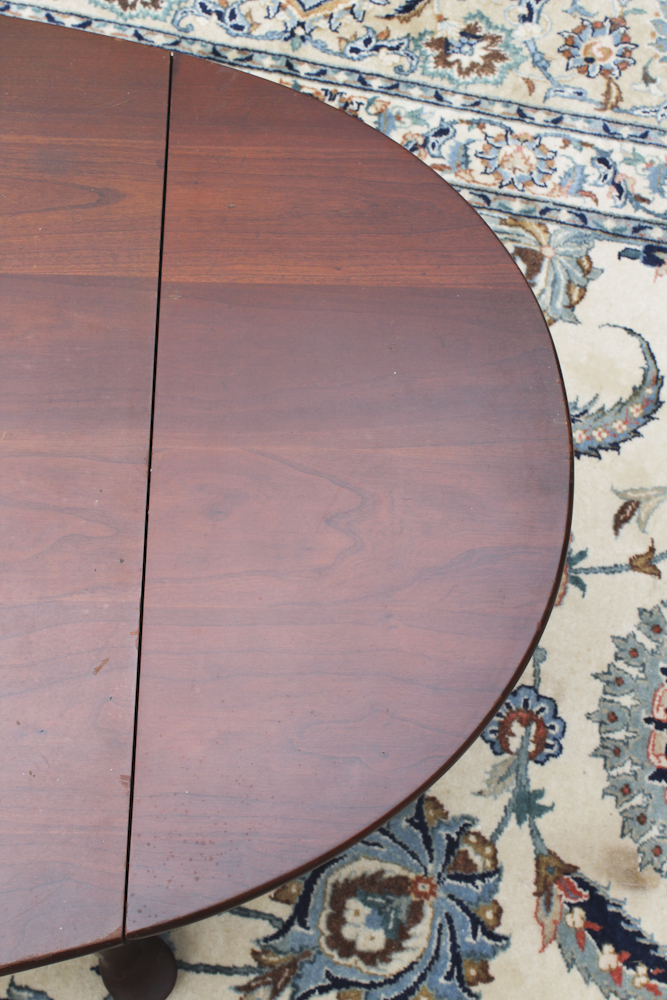 Queen Anne Style Cherry Drop-End Coffee Table