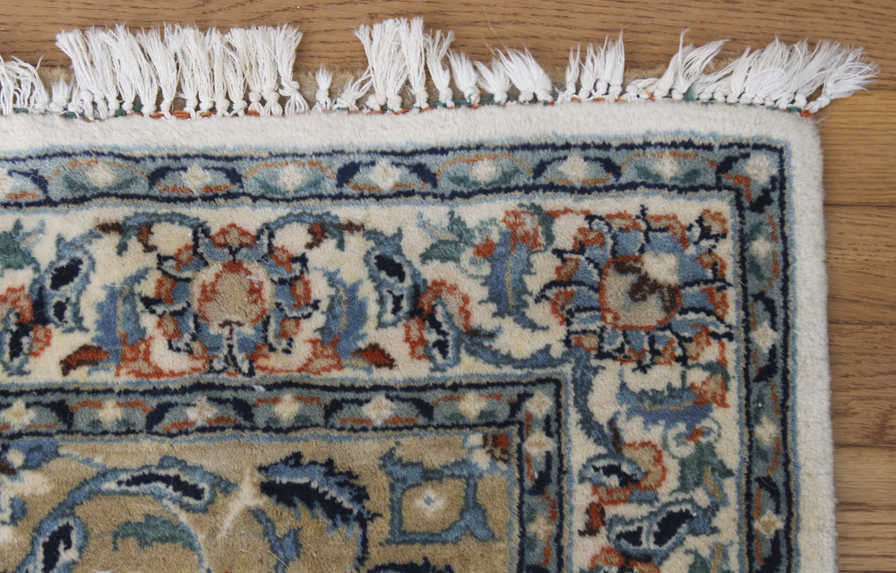 Hand-Knotted Kashan Iranian Area Rug