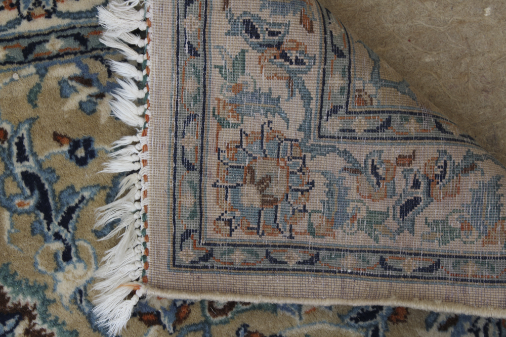 Hand-Knotted Kashan Iranian Area Rug