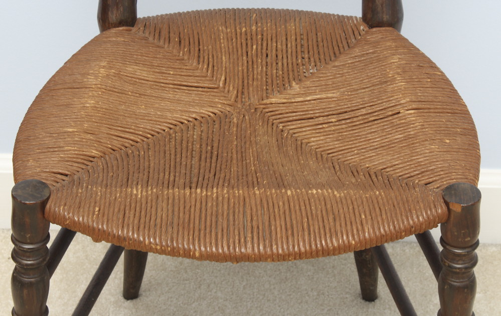 Rush-Seat Mahogany Side Chair
