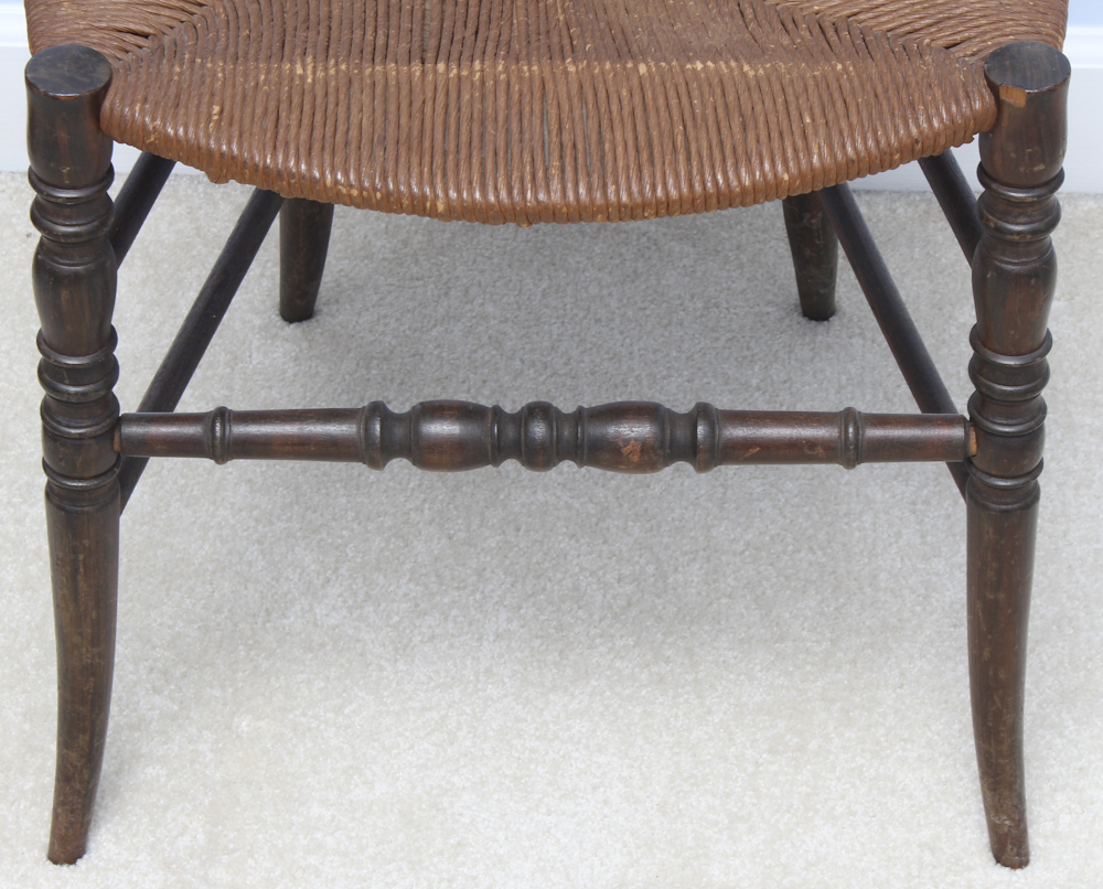 Rush-Seat Mahogany Side Chair