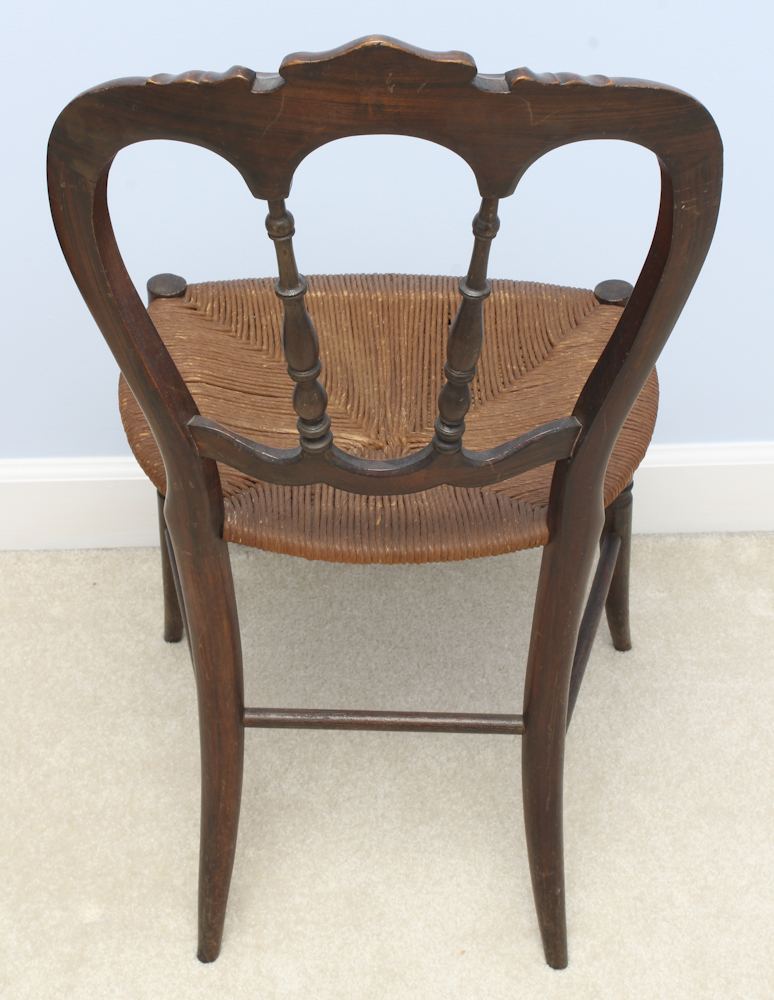 Rush-Seat Mahogany Side Chair