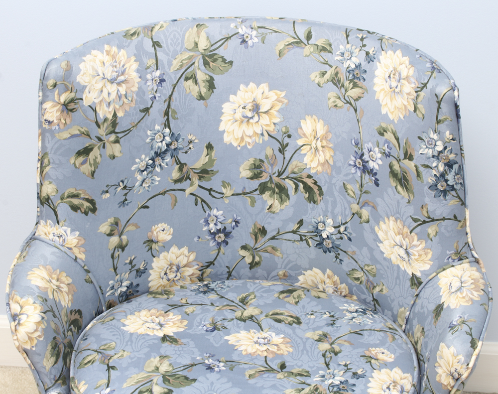 Upholstered Vanity Chair Made From Whiskey Barrel