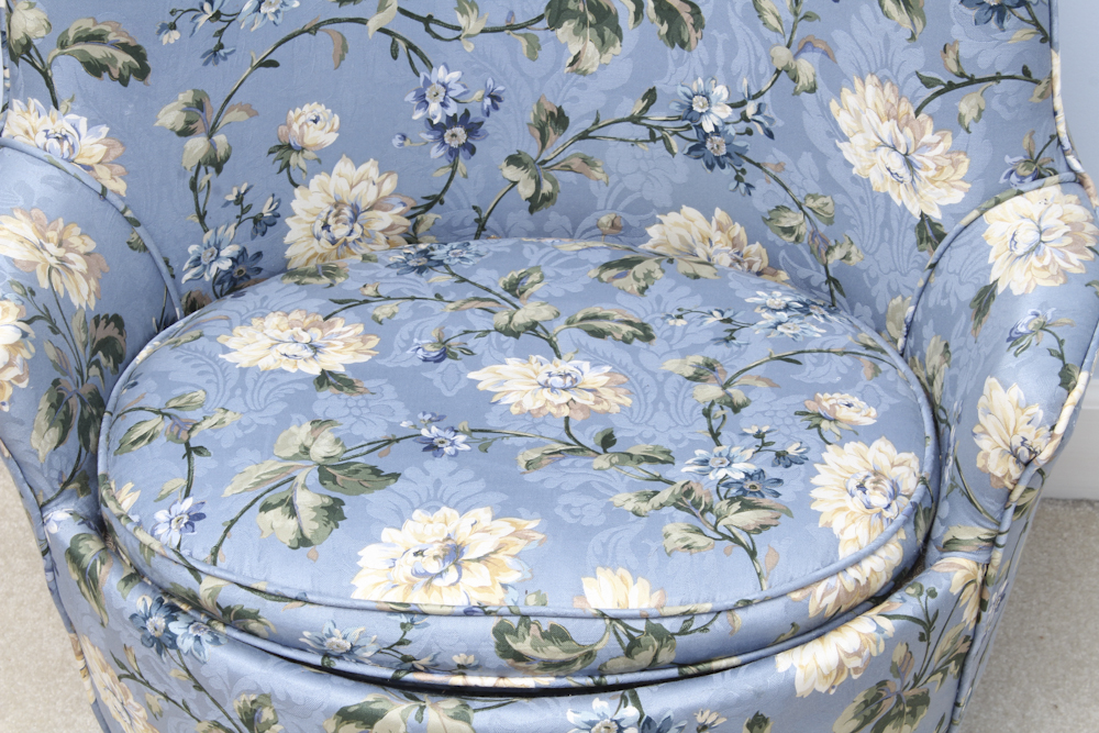 Upholstered Vanity Chair Made From Whiskey Barrel