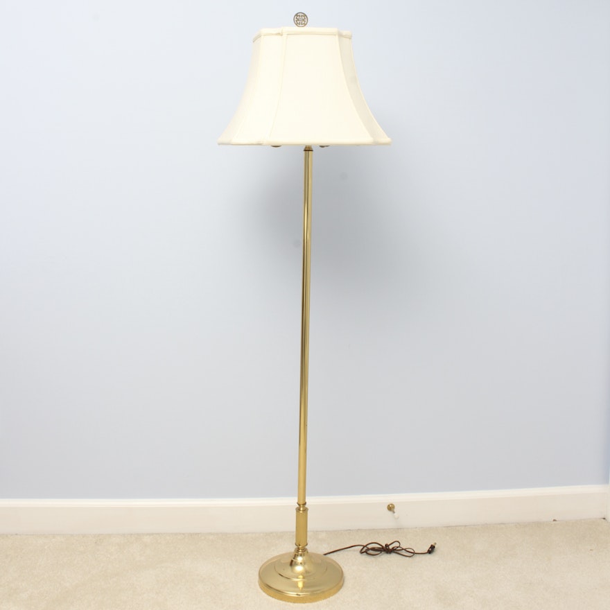 Gold Tone Candelabra Floor Lamp