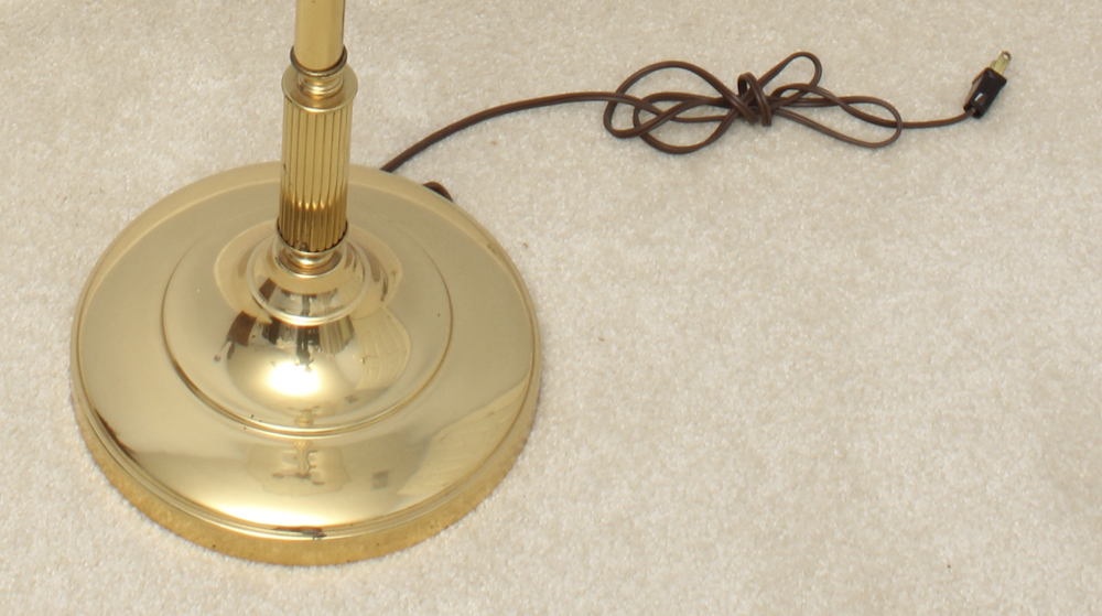 Gold Tone Candelabra Floor Lamp