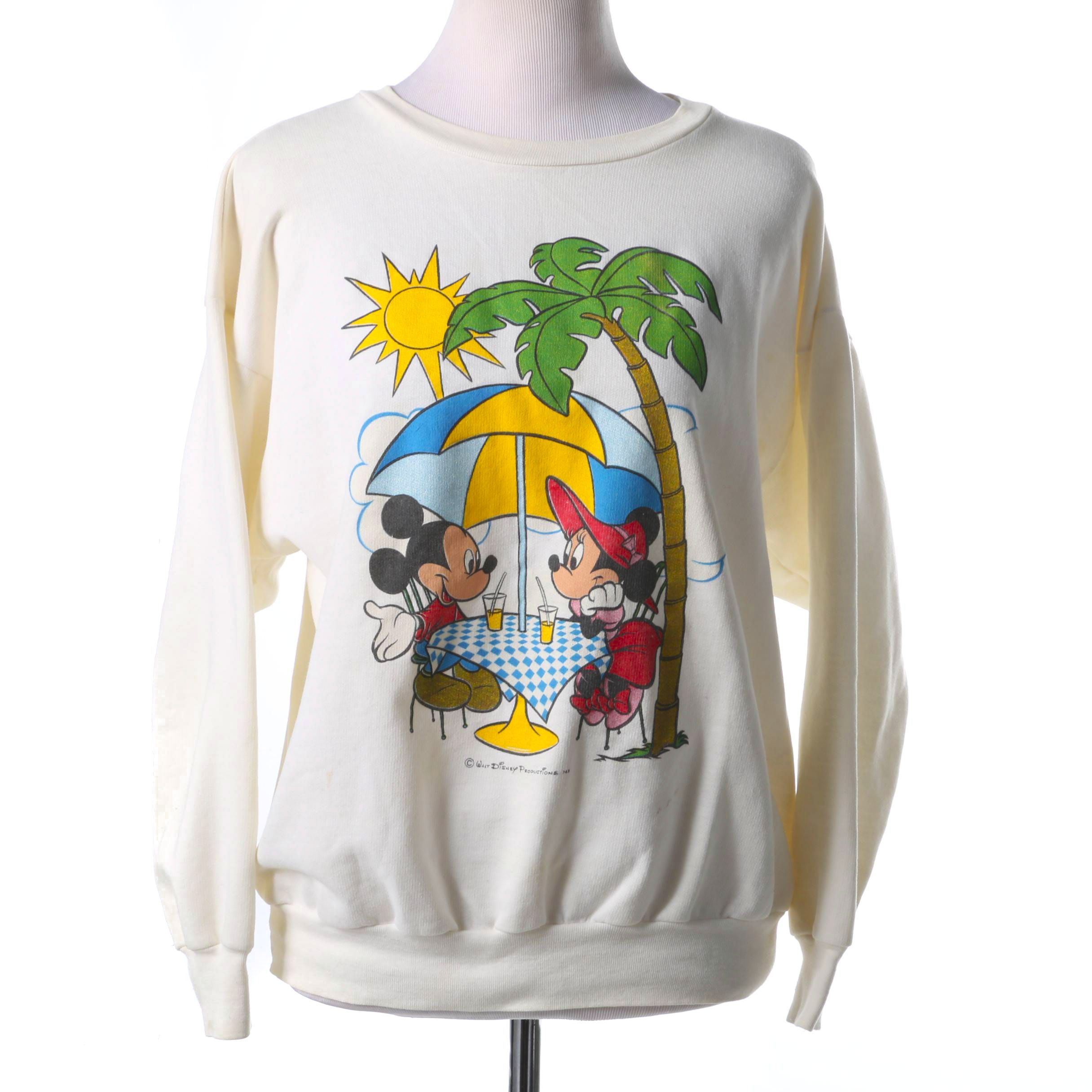 Vintage Mickey Mouse and Minnie Mouse Sweatshirt