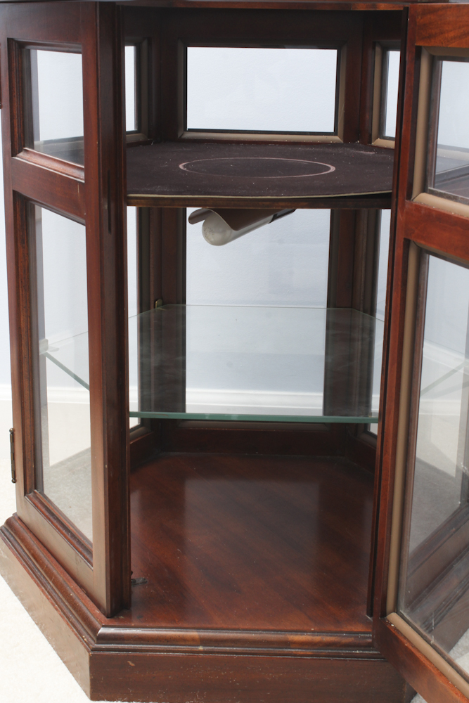 Hexagonal Curio End Table