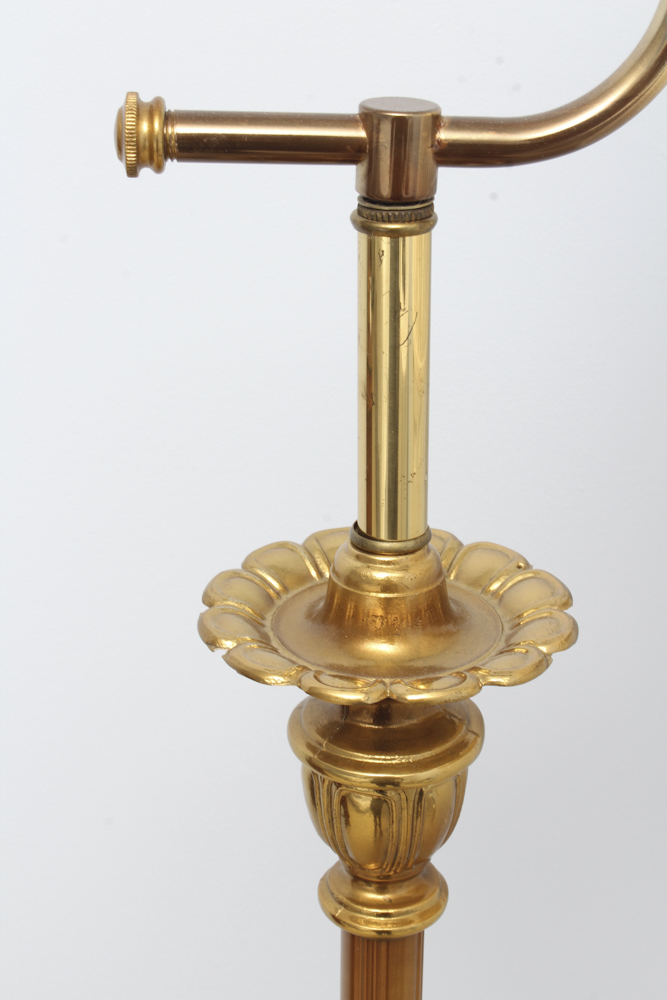 Brass Bridge Arm Floor Lamp