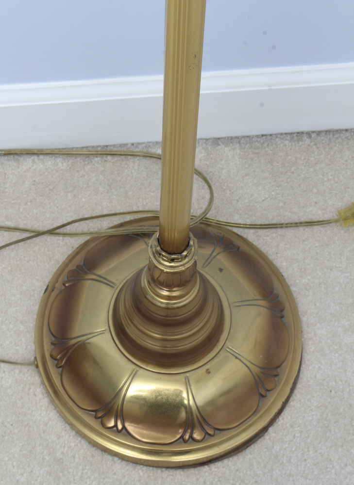 Brass Bridge Arm Floor Lamp
