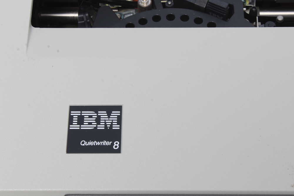 Metal Cart With IBM "Quietwriter 8" Typewriter Circa 1991