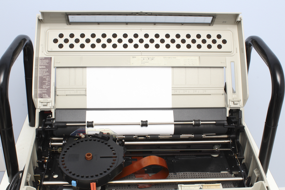 Metal Cart With IBM "Quietwriter 8" Typewriter Circa 1991